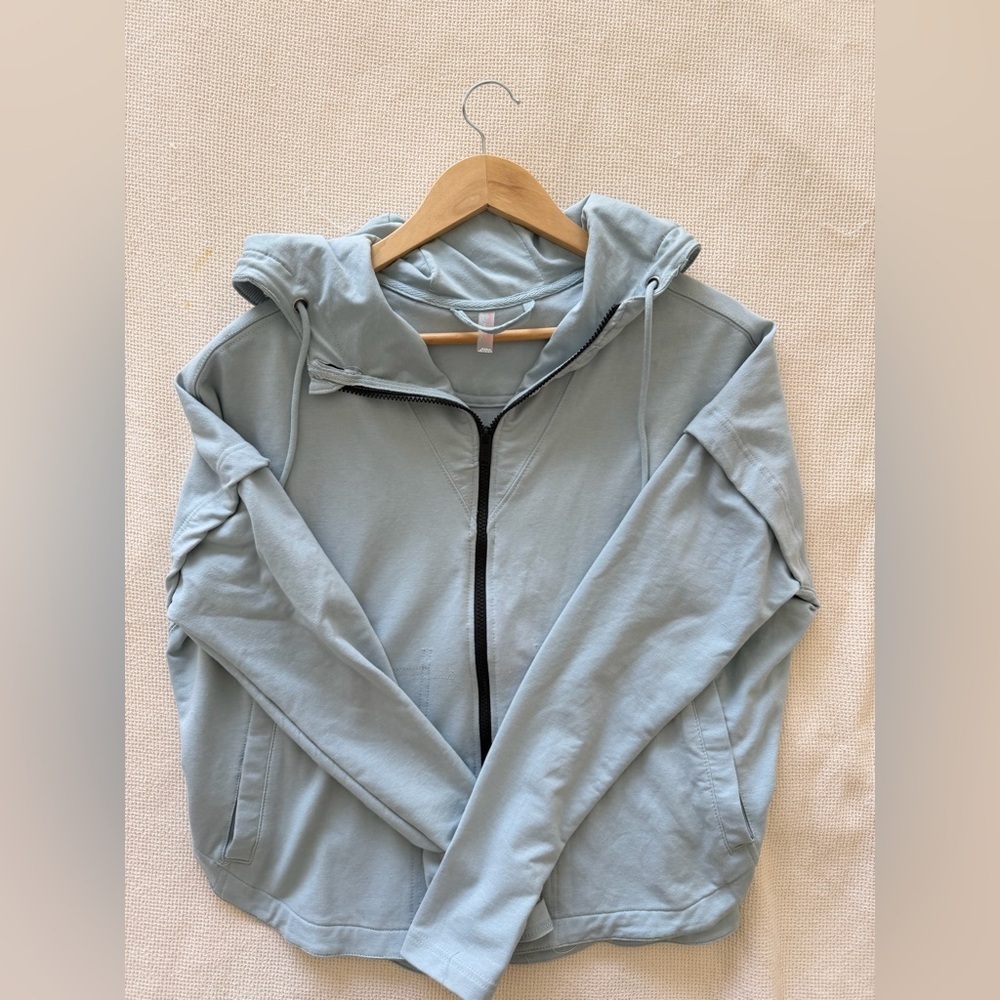 Free People Movement Light Blue Zip-Up Hoodie